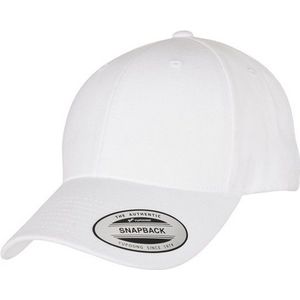 Flexfit Unisex Premium Snapback Cap voor volwassenen  (Wit)