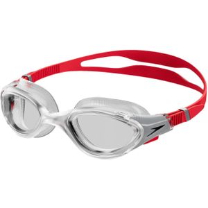 Speedo Heren Biofuse zwembril  (Rood/Zilver/Clear)