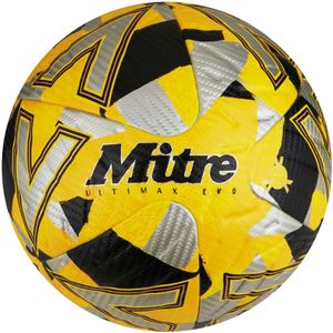 Mitre Ultimax Evo Voetbal (5) (Geel/Zilver/Zwart)