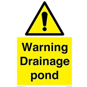 Waarschuwing Drainage vijver Sign - 200x300mm - A4P