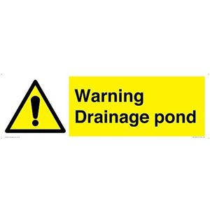 Panneau d'avertissement de drainage pour bassin – 600 x 200 mm – L62