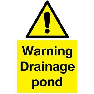 Waarschuwing Drainage vijver Sign - 400x600mm - A2P