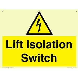 Lift Isolatie Schakelaar Sign - 200x150mm - A5L