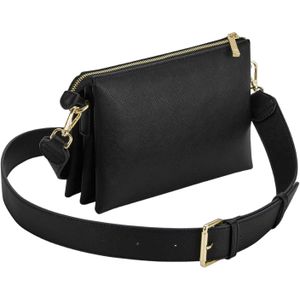 Bagbase Dames/Dames Boutique Soft Touch Crossbody Bag  (Zwart)