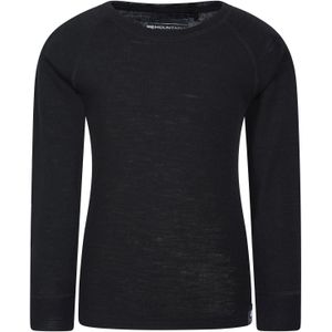 Mountain Warehouse - "Merino II" Base Layer Oberteil Rundhalsausschnitt für Kinder (98) (Schwarz)
