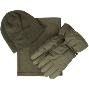 Mountain Warehouse Heren Hoeden Handschoenen En Sjaal Set (XL) (Groen)
