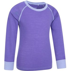 Mountain Warehouse Kinder/Kids Merino II Contrast Ronde Hals Base Layer Top (Blauw)