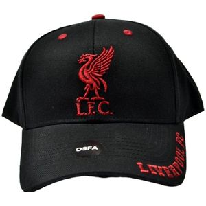 Liverpool FC Unisex Volwassenen Mass Frost Snapback Cap  (Zwart/Rood)