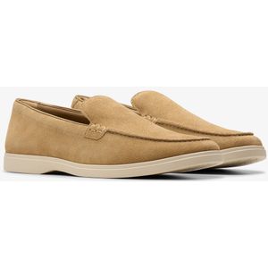 Clarks - Torford Easy - Mocassin - Donker Zand - Suède Bovenwerk, Verwijderbaar Voetbed