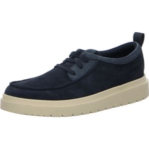 Clarks - Polden Moc - Nette Schoenen - Navy - Suède en Canvas