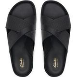 Clarks - Torford Cross Slide - Sandaal - Zwart - Leer