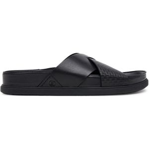 Clarks - Torford Cross Slide - Sandaal - Zwart - Leer
