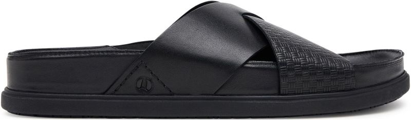 Clarks - Torford Cross Slide - Sandaal - Zwart - Leer