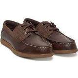 Clarks - Bratton Boat - Loafer - Donkerbruin - Leren Bovenwerk, Contour Cushion Voetbed