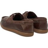 Clarks - Bratton Boat - Loafer - Donkerbruin - Leren Bovenwerk, Contour Cushion Voetbed