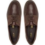 Clarks - Bratton Boat - Loafer - Donkerbruin - Leren Bovenwerk, Contour Cushion Voetbed