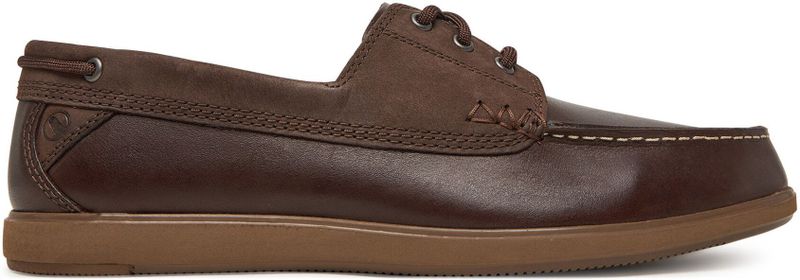 Clarks - Bratton Boat - Loafer - Donkerbruin - Leren Bovenwerk, Contour Cushion Voetbed