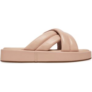 Clarks - Alda Glide - Slippers - Lichtgroen - Leer