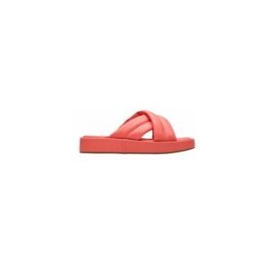 Clarks Premium Alda Glide damessandalen, koraalleer, maat 38, koraalleer, 38,5 EU, Koraal leer