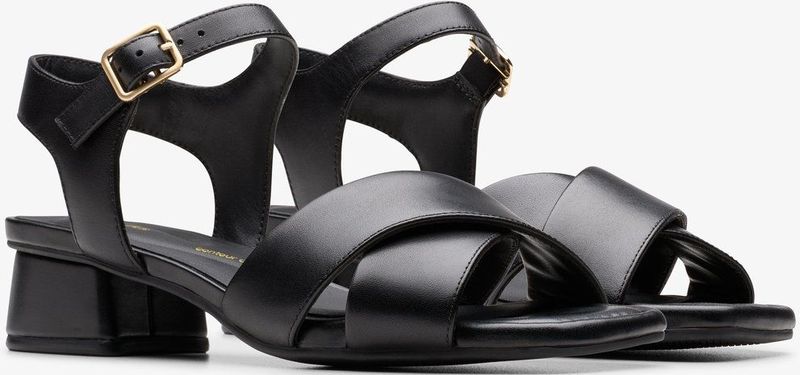 Clarks - Serina 35 Cross - Sandalen - Zwart - Leer