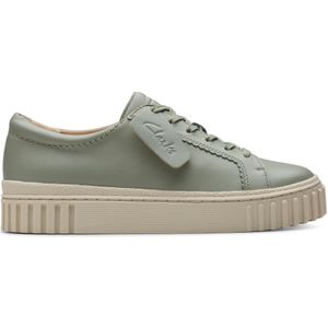 Clarks - Mayhill Walk - Sneaker - Lichtgroen - Bovenwerk van Premium Leer, Uitneembaar Gewatteerd Voetbed