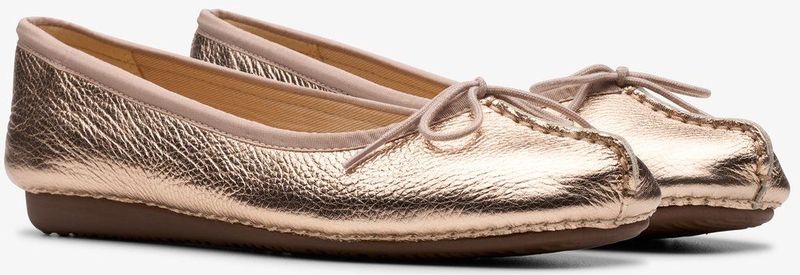 Clarks - Freckle Ice - Schoenen - Koperkleurig Metallic Leer