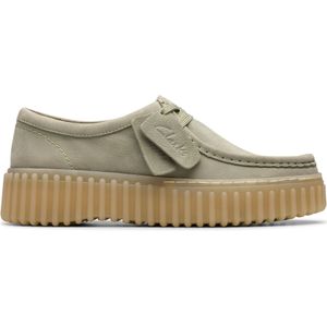 Clarks - Torhill Bee - Schoenen - Lichtgroen - Nubuckleer