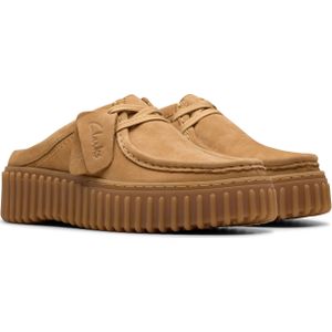 Clarks Torhill Mule Clog Plateausandale, Mules mit Plateausohle und Ziernaht