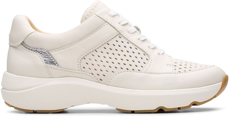 Clarks - Tivoli Walk - Schoenen - Gebroken Wit - Mesh - Contour Cushion Voetbed