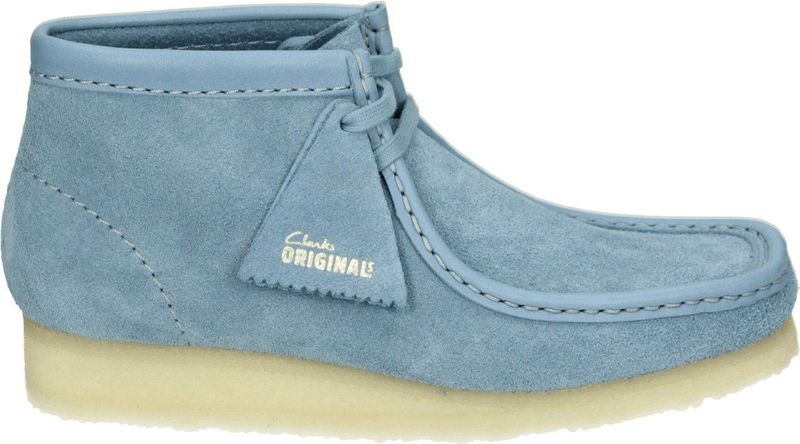 Clarks - Wallabee Boot - Suède - Poederblauw - Mocassinconstructie