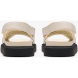 Clarks - Aristella Sun - Sandalen - Crèmekleurig - Leren Bovenwerk