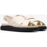 Clarks - Aristella Sun - Sandalen - Crèmekleurig - Leren Bovenwerk