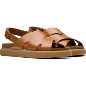 Clarks Premium Aristella Sun damessandalen, bruin leer, 37 EU, lichtbruin/leer, 37 EU, Lichtbruin/leer, 37 EU