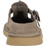Clarks - Solsbury Mule - Grijze Muiltjes - Premium Suède Bovenwerk