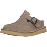 Clarks - Solsbury Mule - Grijze Muiltjes - Premium Suède Bovenwerk
