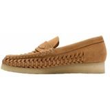 Clarks - Wallaloafer Weave - Loafers - Bruin - Suède - Handgeweven Bovenwerk