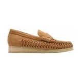 Clarks - Wallaloafer Weave - Loafers - Bruin - Suède - Handgeweven Bovenwerk