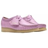 Clarks - Wallabee - Schoenen - Mauve - Krokodillen-effect Bovenwerk