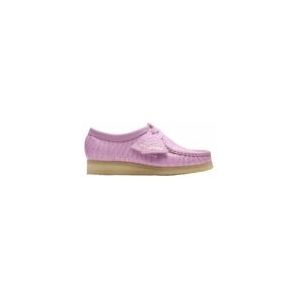 Clarks - Wallabee - Schoenen - Mauve - Krokodillen-effect Bovenwerk