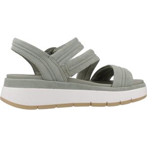 Clarks - Tuscan Strap - Sandalen - Lichtgroen - Suède Bovenwerk, Contour Cushion Voetbed