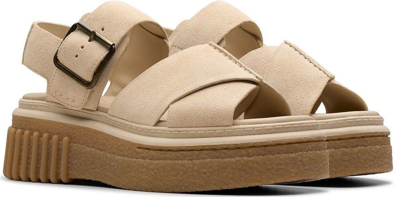 Lederen sandalen Evamar Wish CLARKS. Leer materiaal. Maten 40. Beige kleur