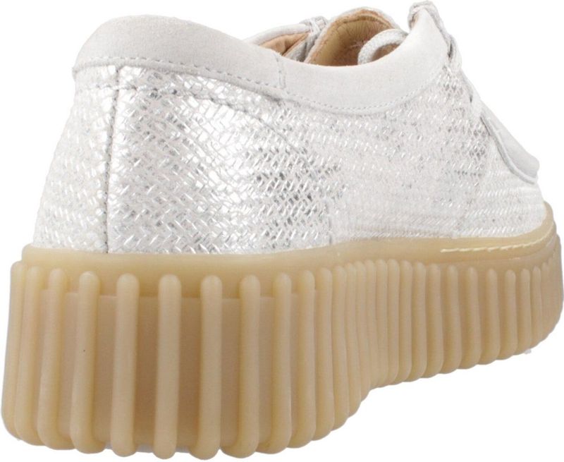 Clarks - Torhill Bee - Nette Schoenen - Zilver Metallic - Leren Bovenkant