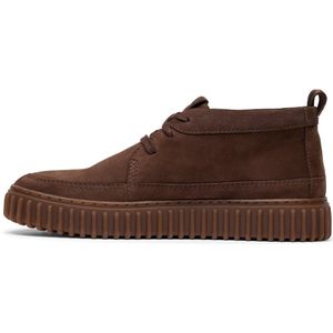 Clarks - Torhill Lace - Leren Enkellaarsjes - Bruin - Plat - Veters - Casual