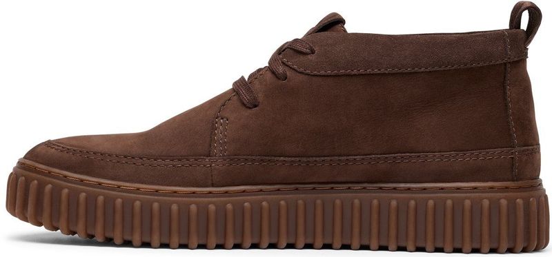 Clarks - Torhill Lace - Leren Enkellaarsjes - Bruin - Plat - Veters - Casual