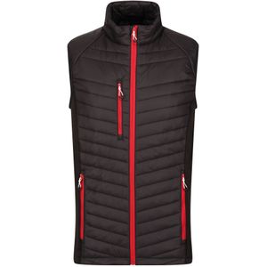 Regatta Heren Navigate Gewatteerd Hybride Gilet (Zwart/Klassiek Rood)