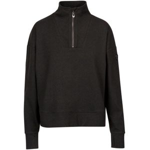 Trespass - Dames Happen Top - Zelf Gestreept - Lange Mouw - Halve Rits