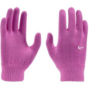 Nike TG 2 speelse gebreide Swoosh-handschoenen voor volwassenen (S-M) (Roze/Wit)