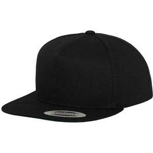 Flexfit Klassieke 5-paneel Snapback-cap voor volwassenen  (Zwart)
