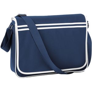 Bagbase Retro boodschappentas  (Franse marine / Wit)