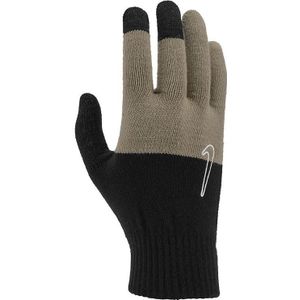 Nike Gebreide Swoosh Grip Handschoenen 2.0 voor volwassenen (S-M) (Grafisch Zwart/Kaki/Kokosmelk)